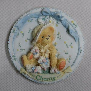 Cherished Teddies Charity Girl with Bonnet Plaque